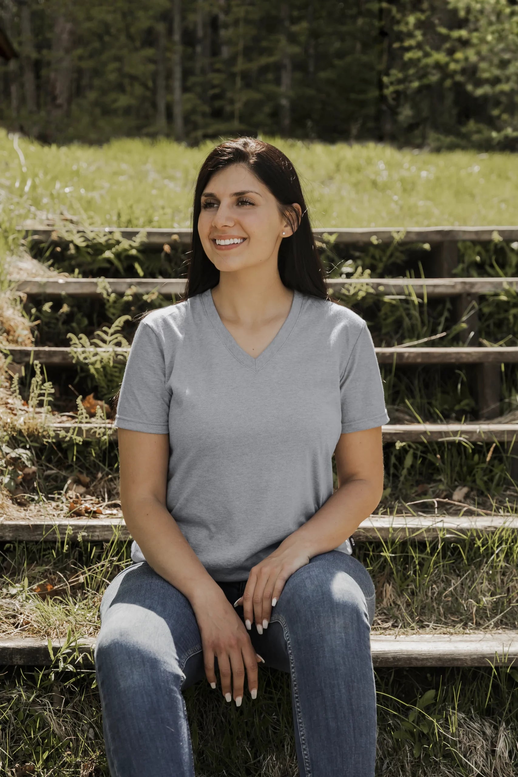 Women's Plain V-Neck T-Shirt