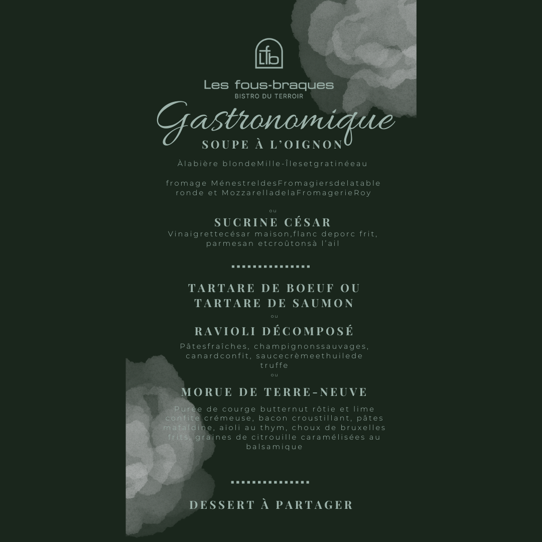 Gourmet dinner for 2 people - Les Fous-Braques