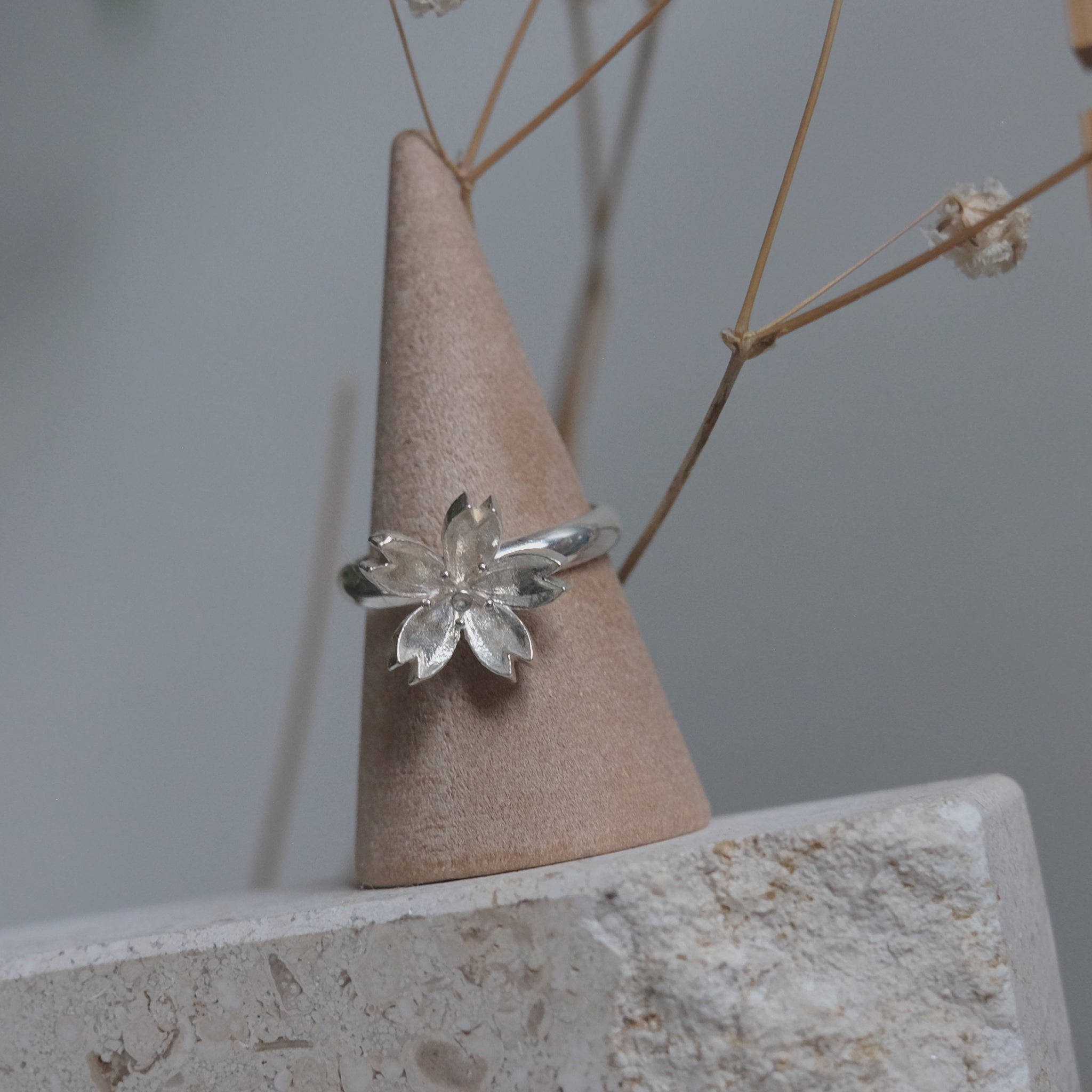 Sakura - bague en argent sterling