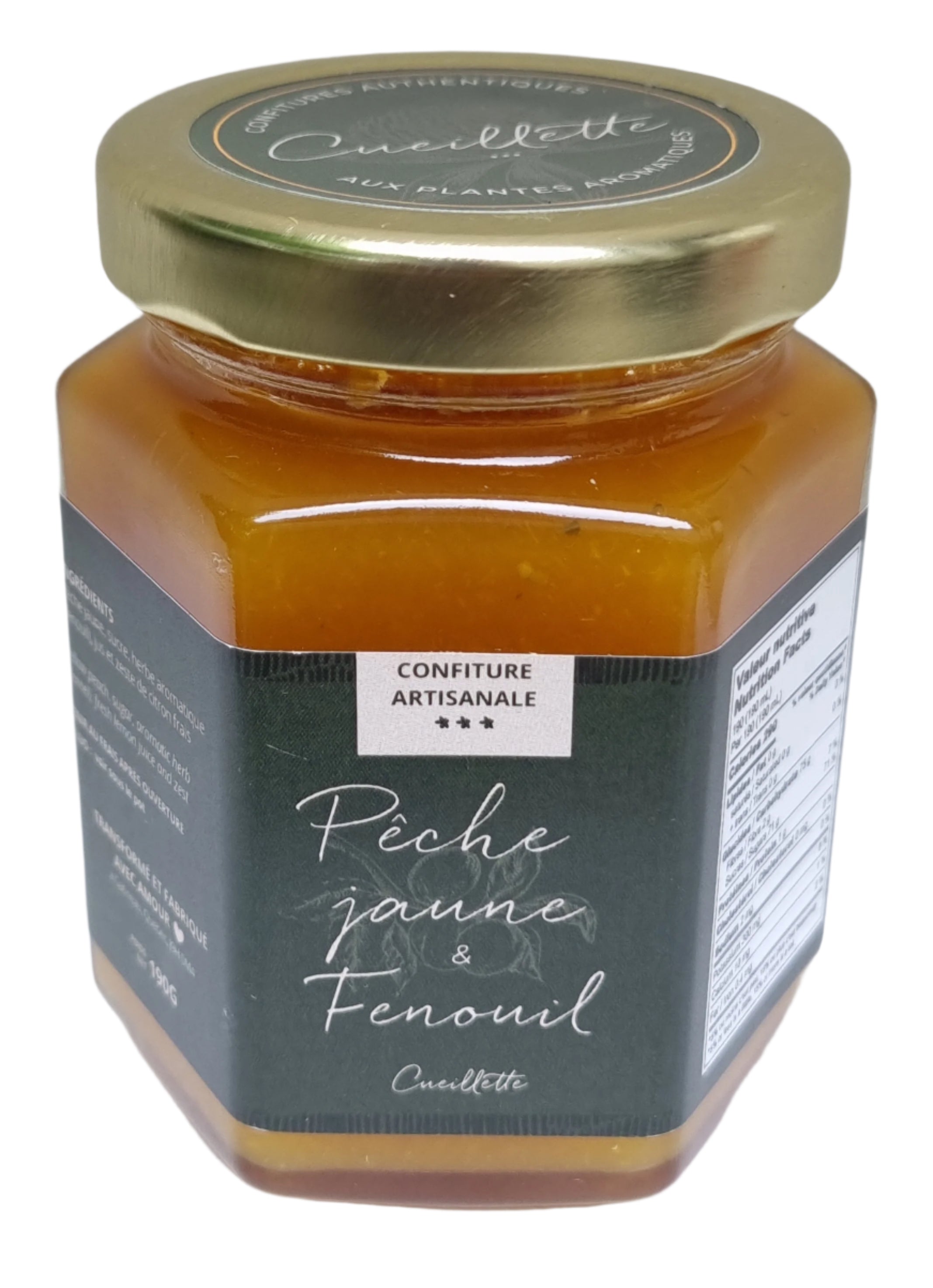 Homemade jam - Yellow peach fennel