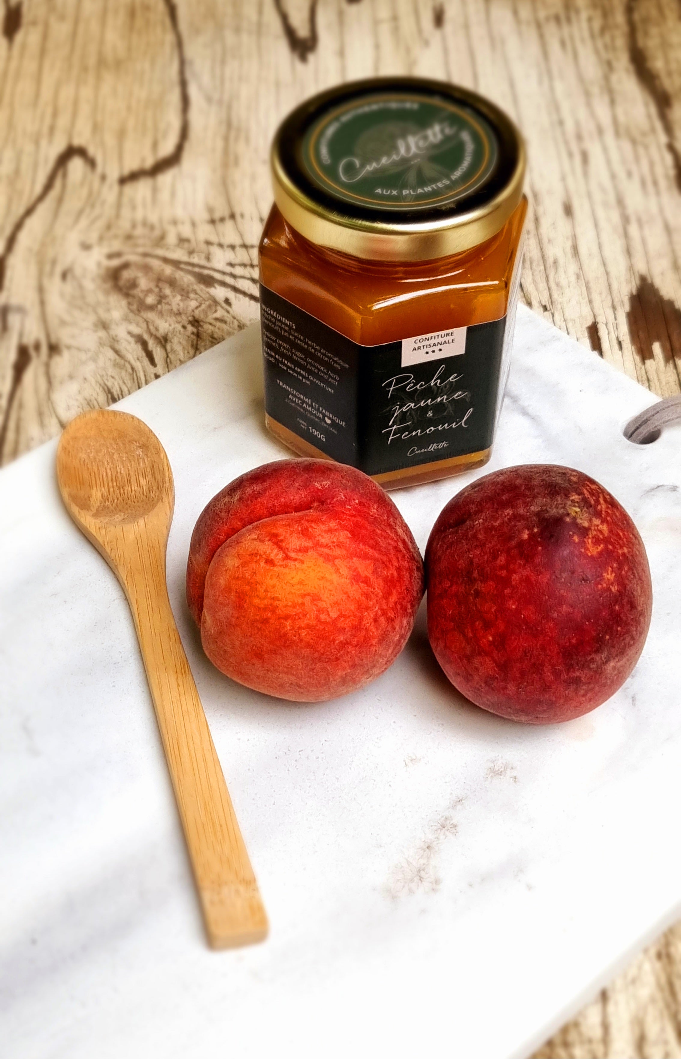 Homemade jam - Yellow peach fennel