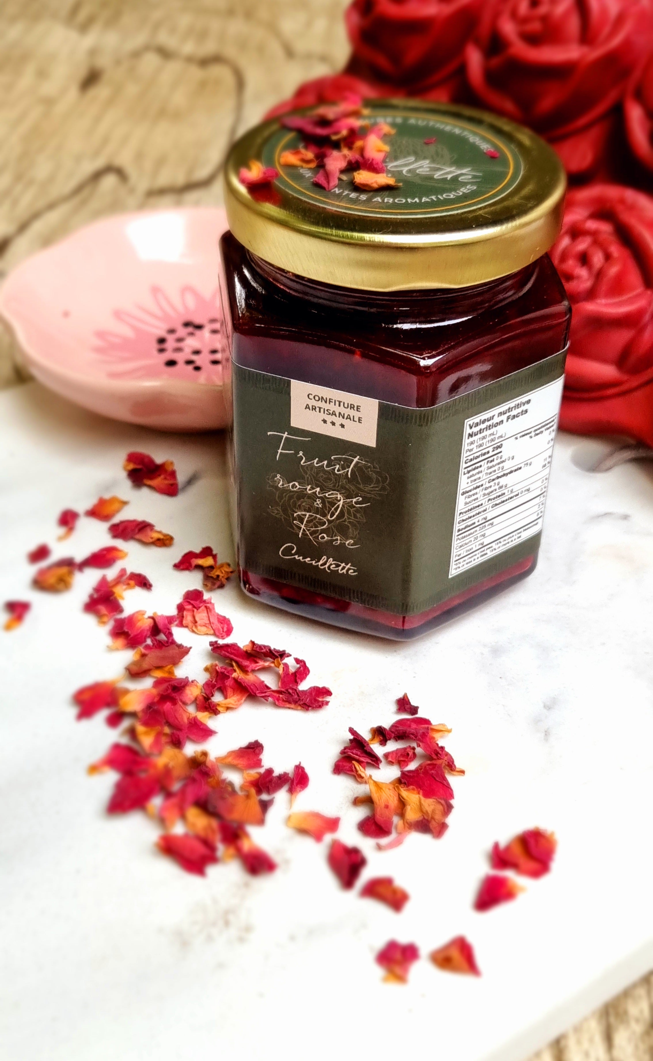 Homemade jam - Red fruit Rose