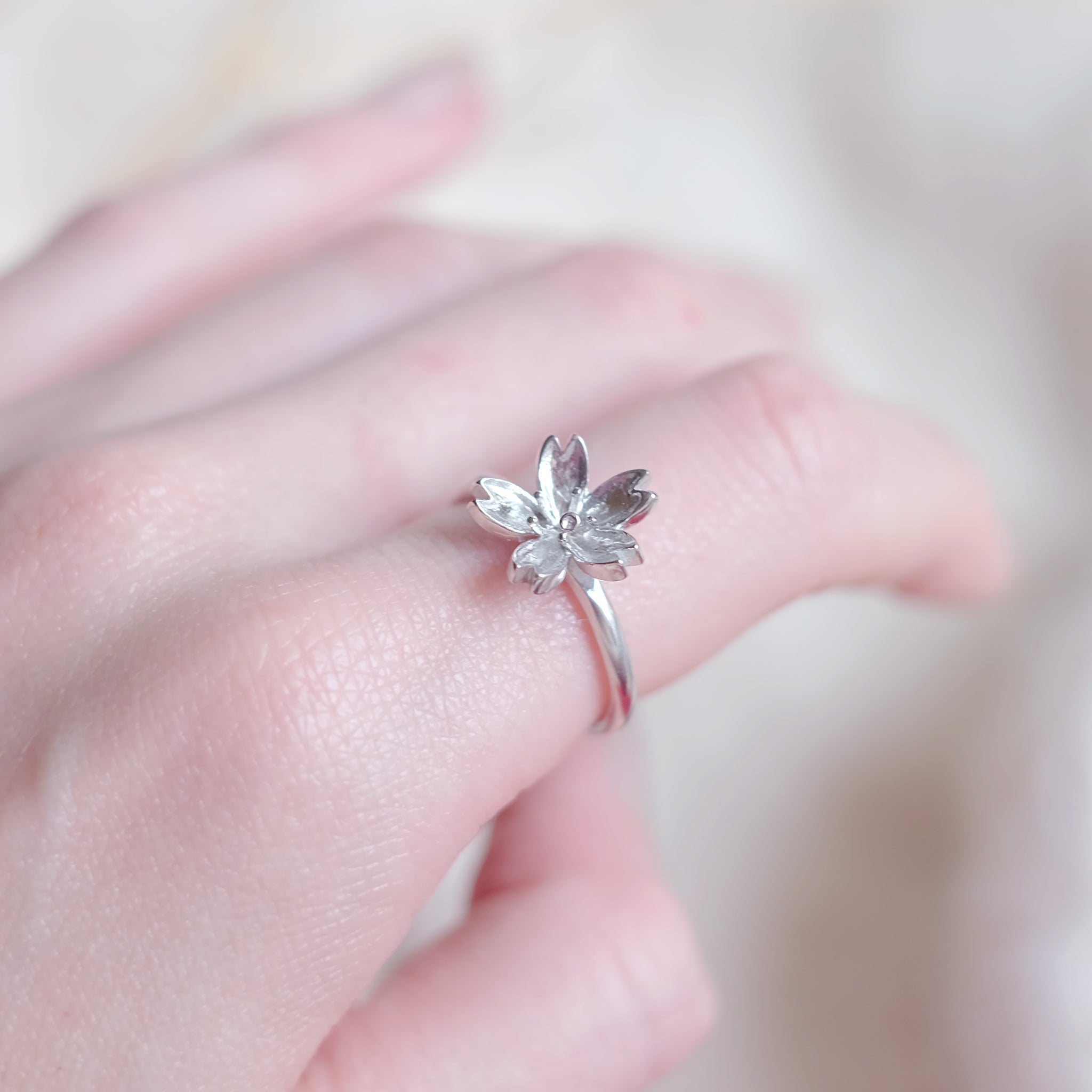 Sakura - bague en argent sterling