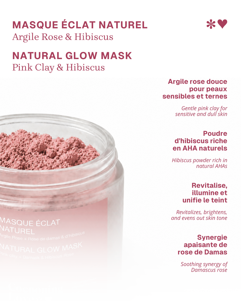 Masque rose visage et cheveux - Regénère et adoucit