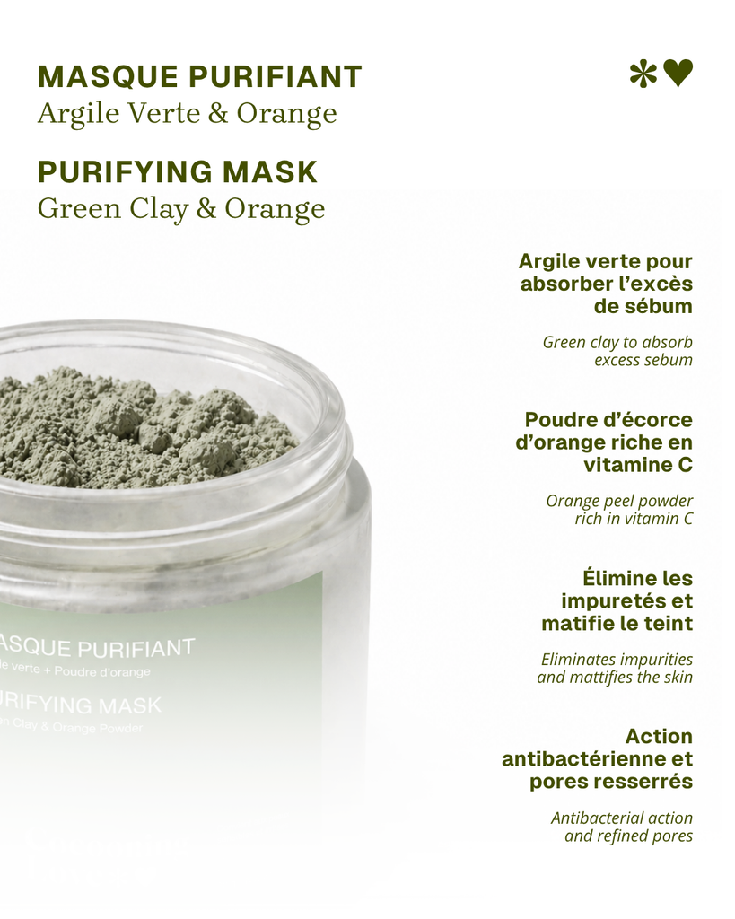 Masque vert visage et cheveux - Nettoie et purifie