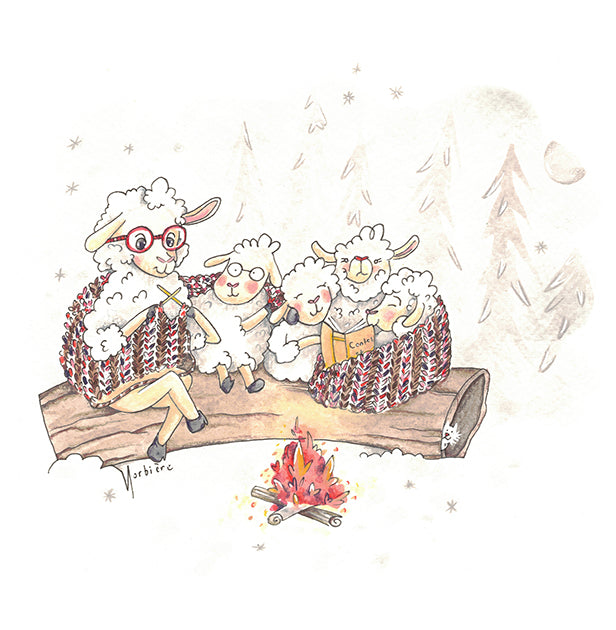 Carte de souhaits - Tricotés serrés