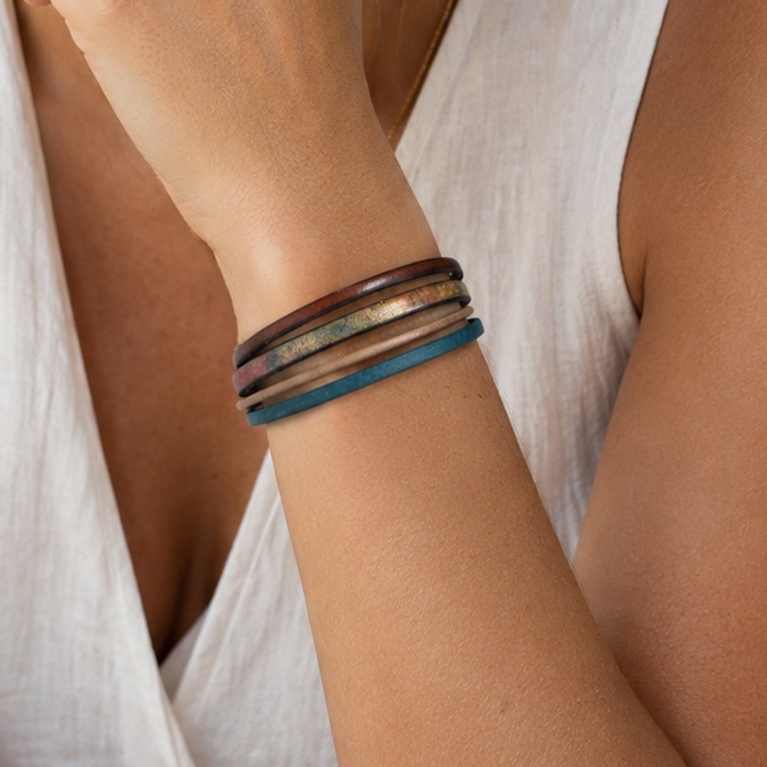 Bracelet Marbré vert