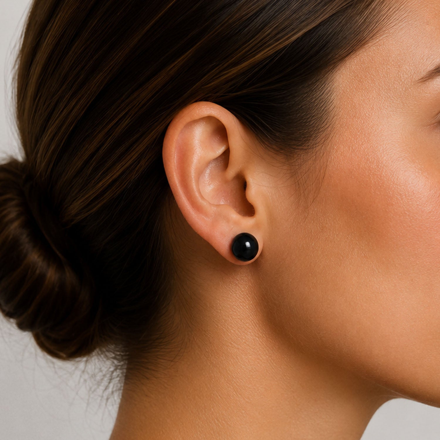 boucles d'oreilles bouton