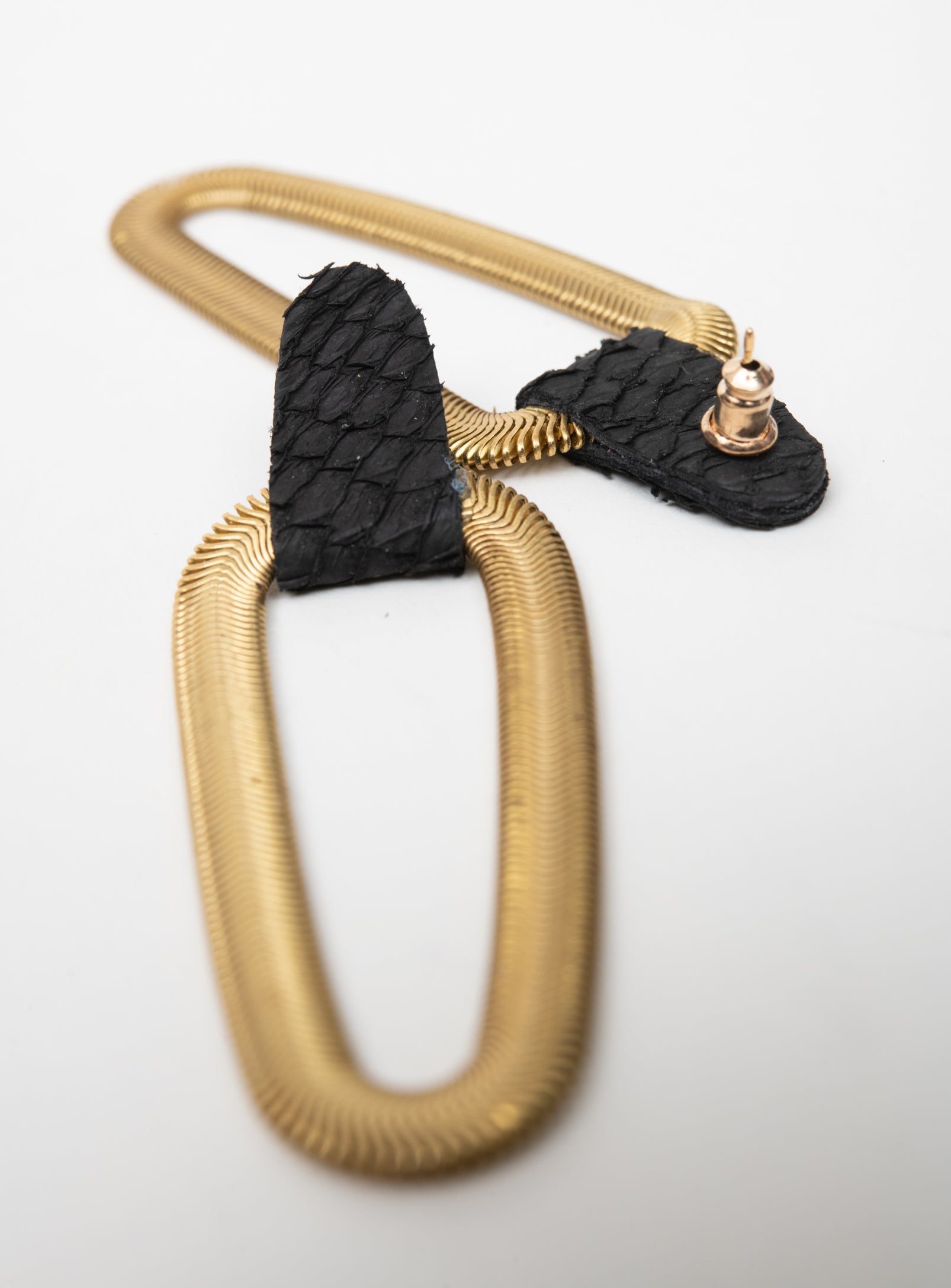 9e AVENUE boucles d'oreilles en cuir et laiton
