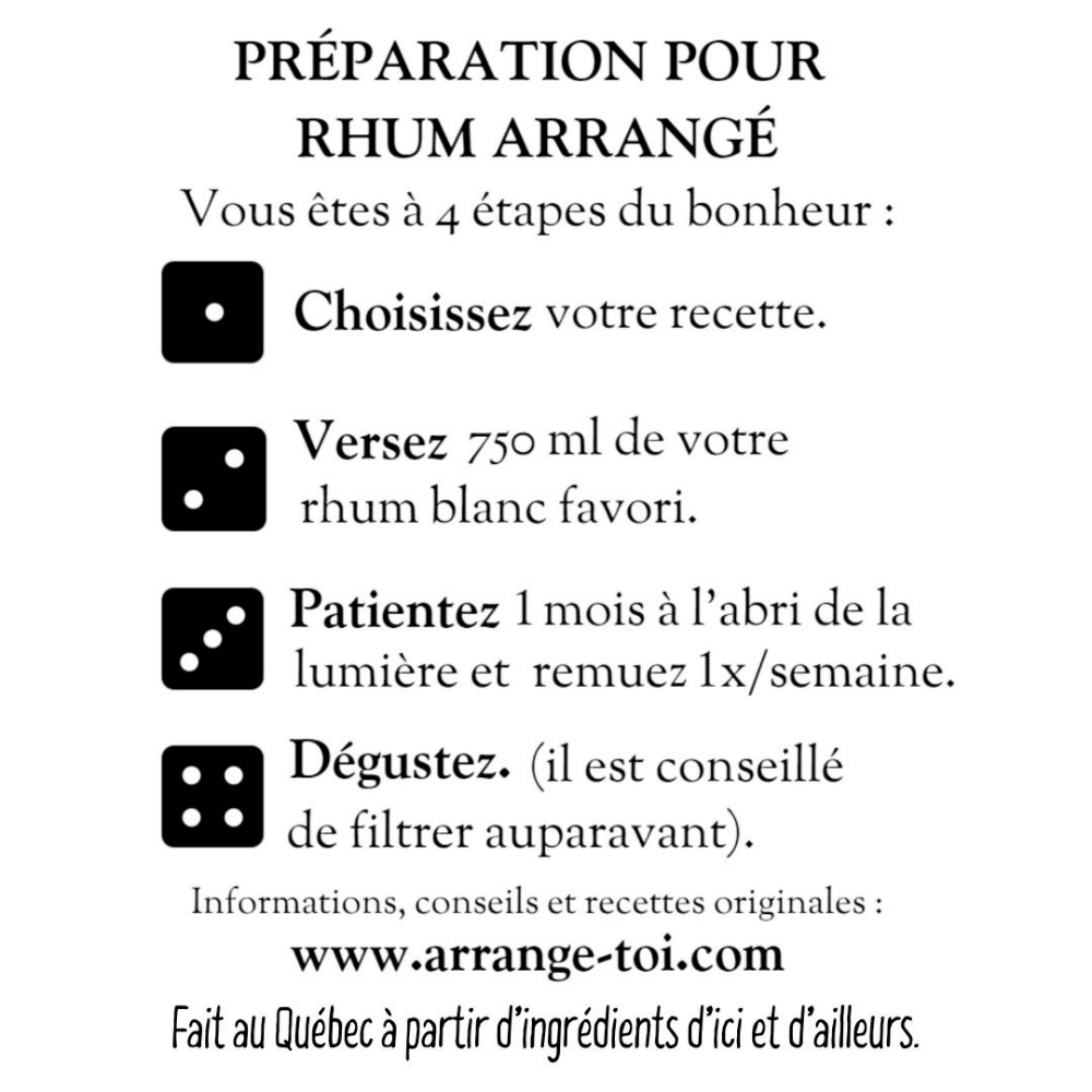 Two bottles of arranged rum - ARRANGE TOI