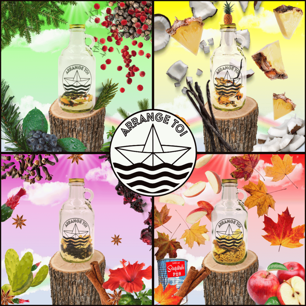 Two bottles of arranged rum - ARRANGE TOI