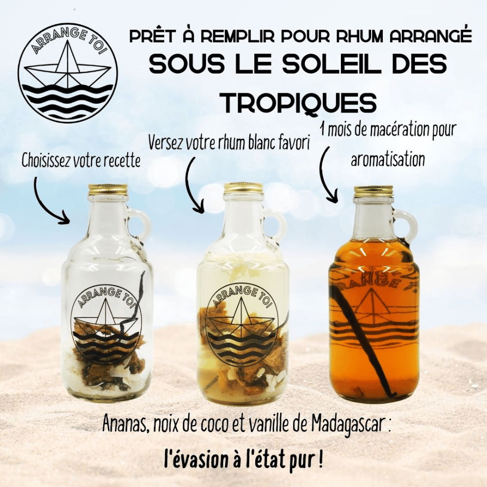 Two bottles of arranged rum - ARRANGE TOI