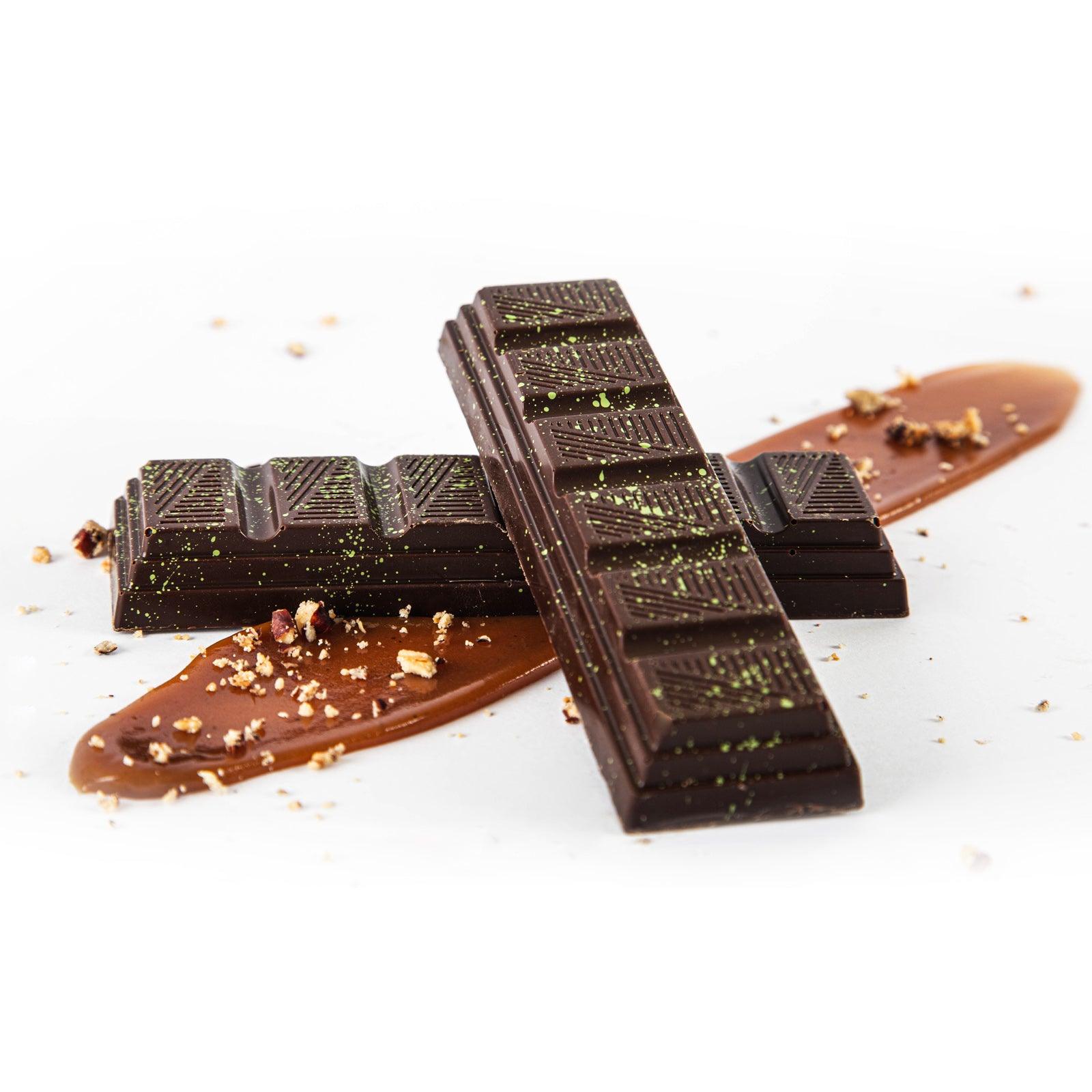 Barre de chocolat - Caramel et pacanes