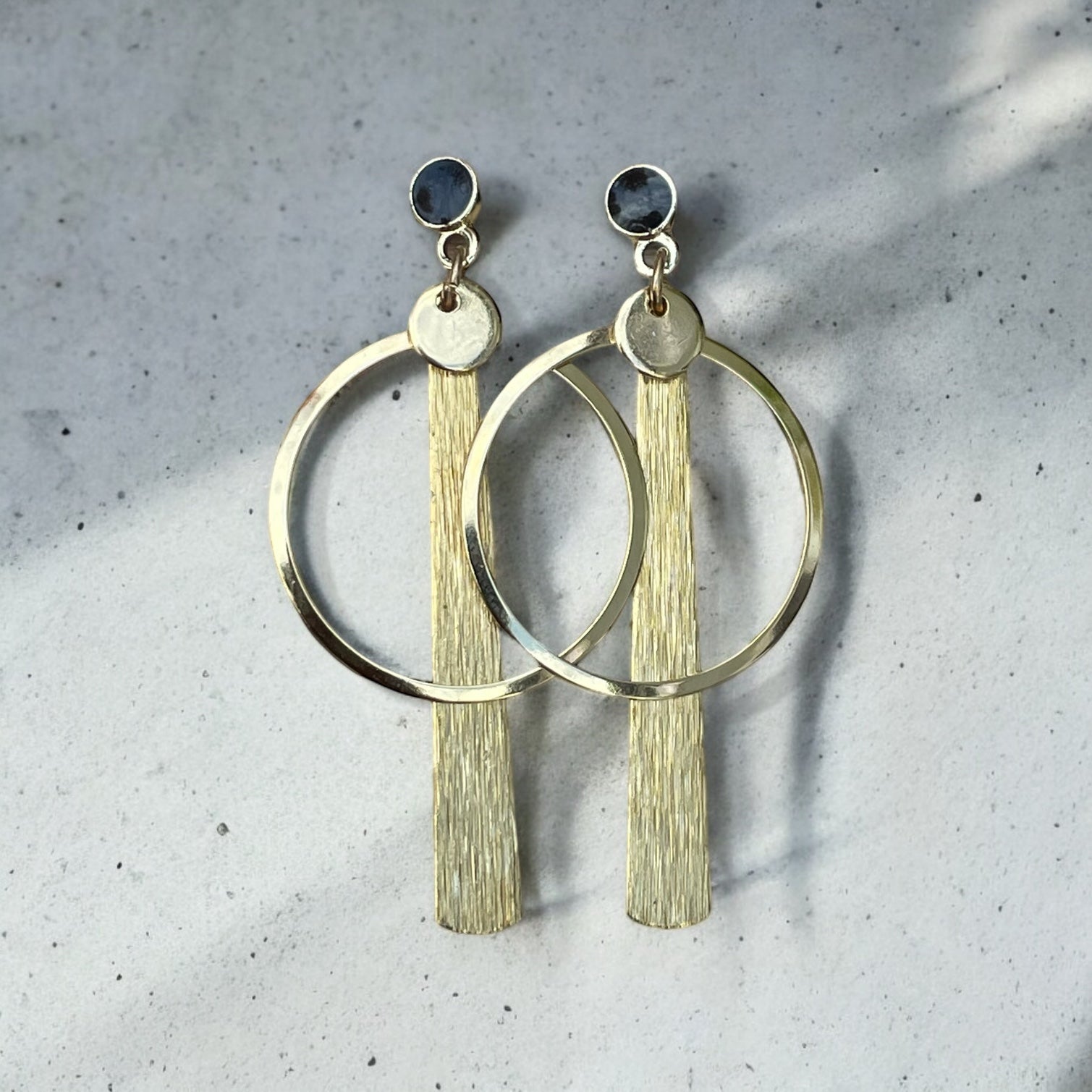 Boucles or anneaux et tige