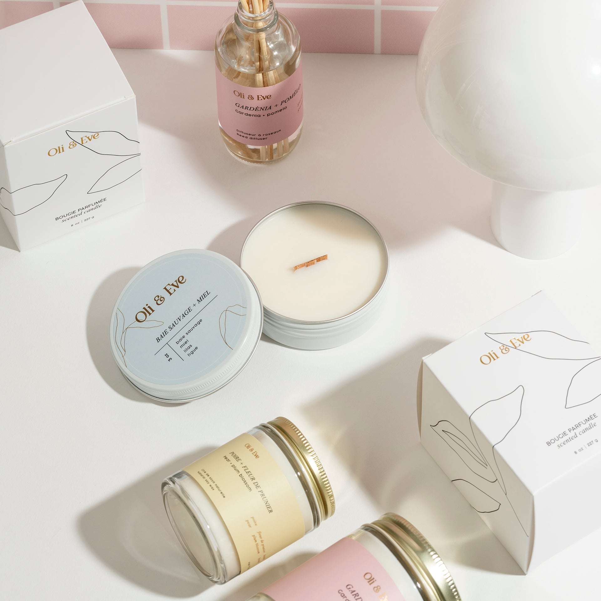 Chandelle Poire et fleur de prunier - Oli & Eve