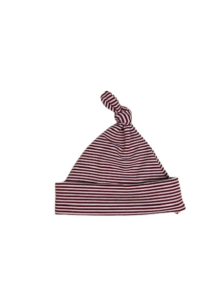 Chapeau rayé rouge et blanc