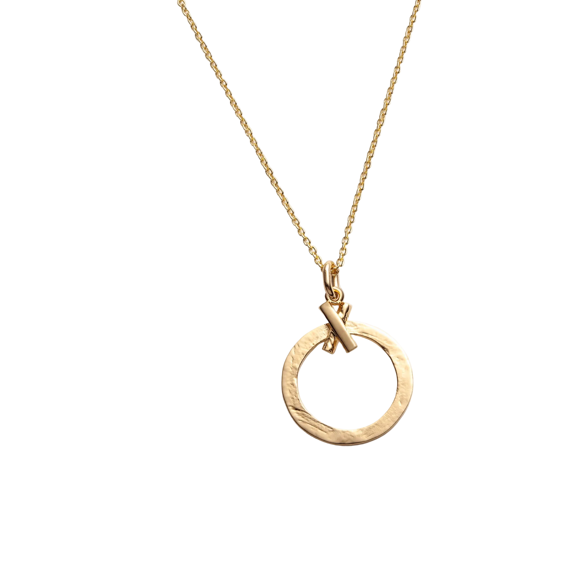 Empathique - Collier avec pendentif circulaire en argent sterling