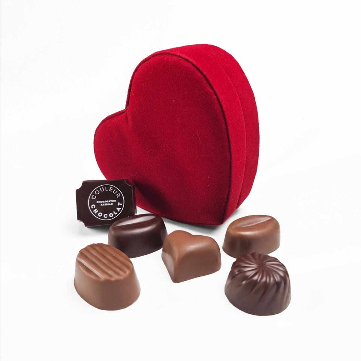 Écrin en coeur - Couleur Chocolat