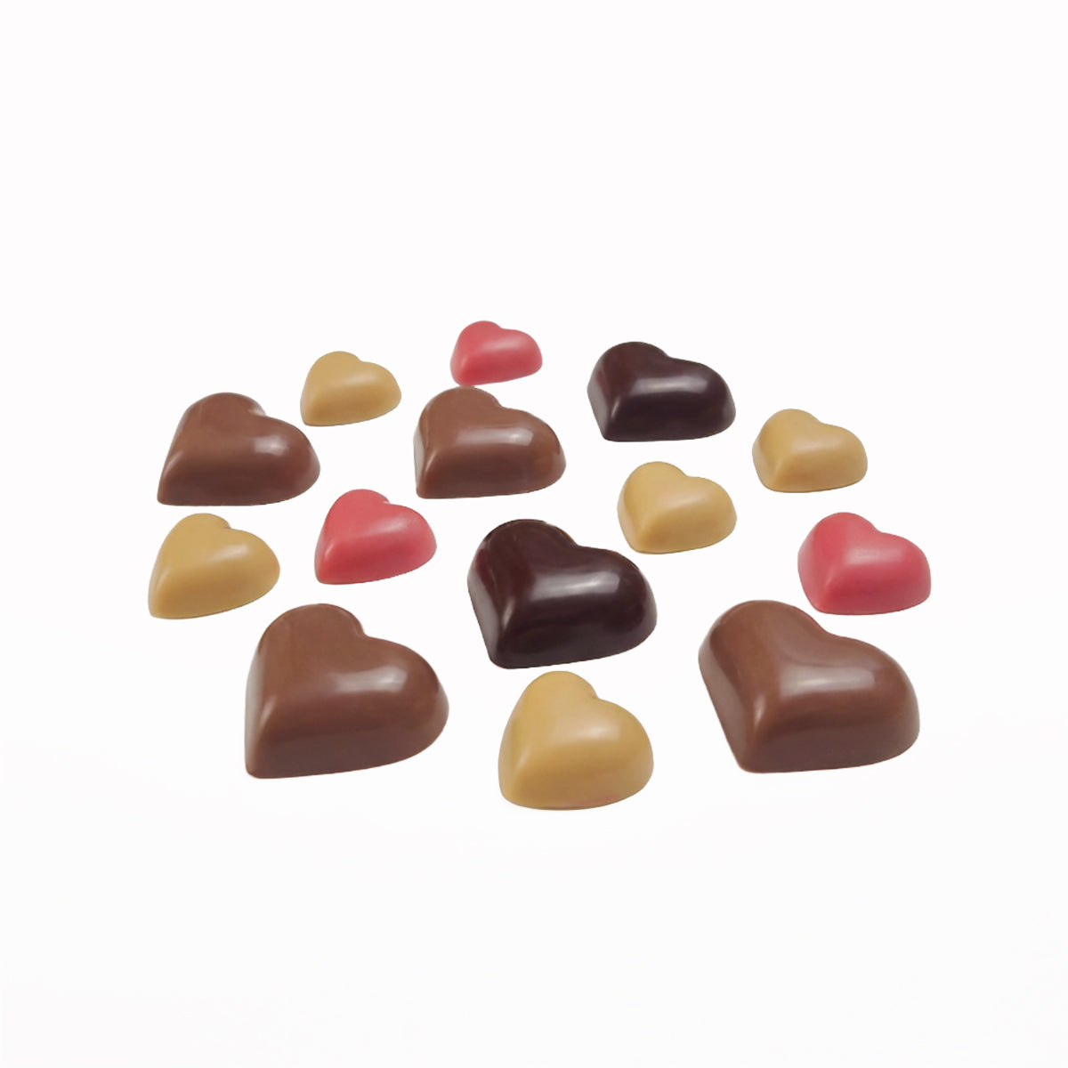 Boîte de chocolats - Explosion de coeurs - Couleur Chocolat