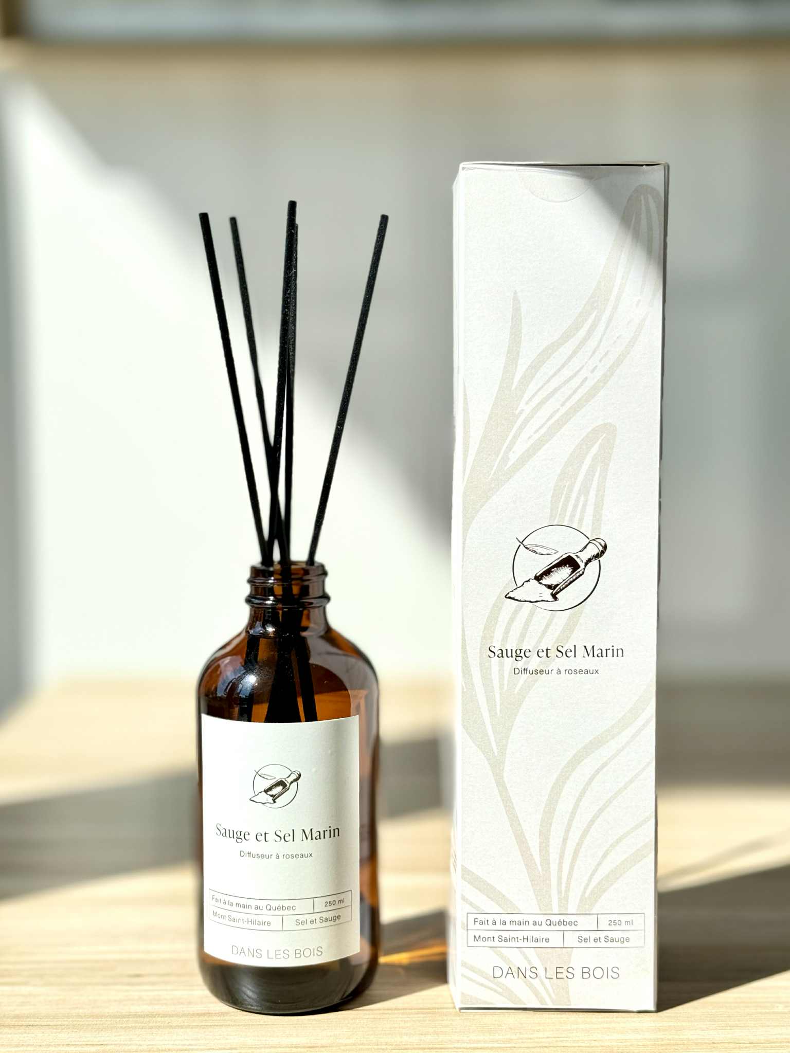 Diffuseur à roseaux - Sauge & Sel Marin