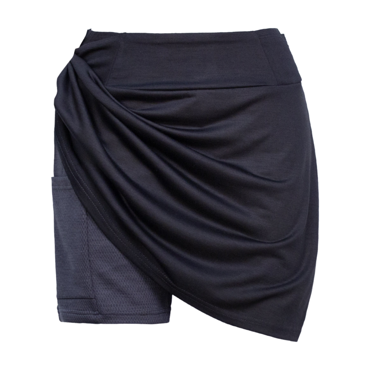 Jupe Short Mérinos Noir - Cargo