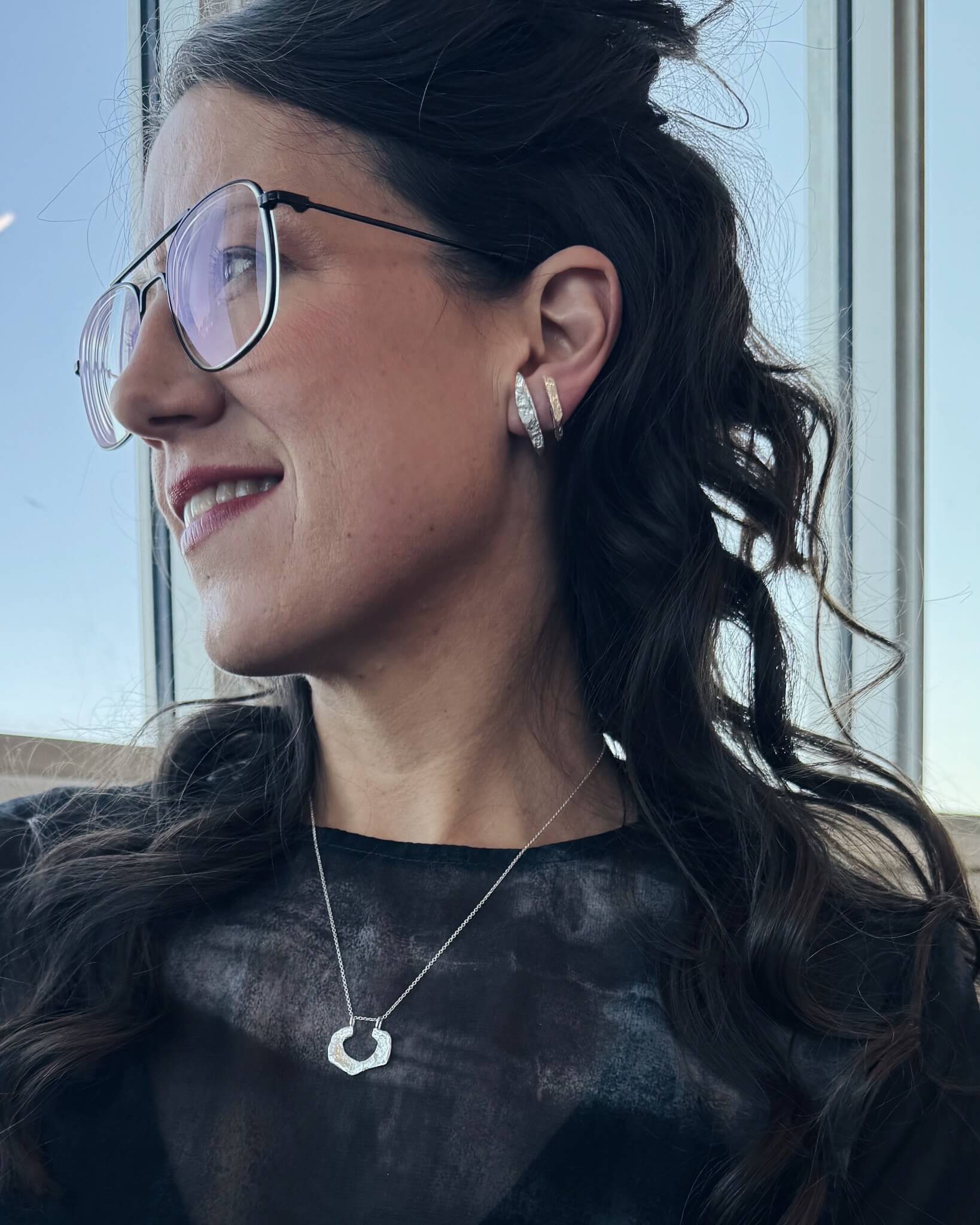 Shine – Collier pendentif réversible fait à la main