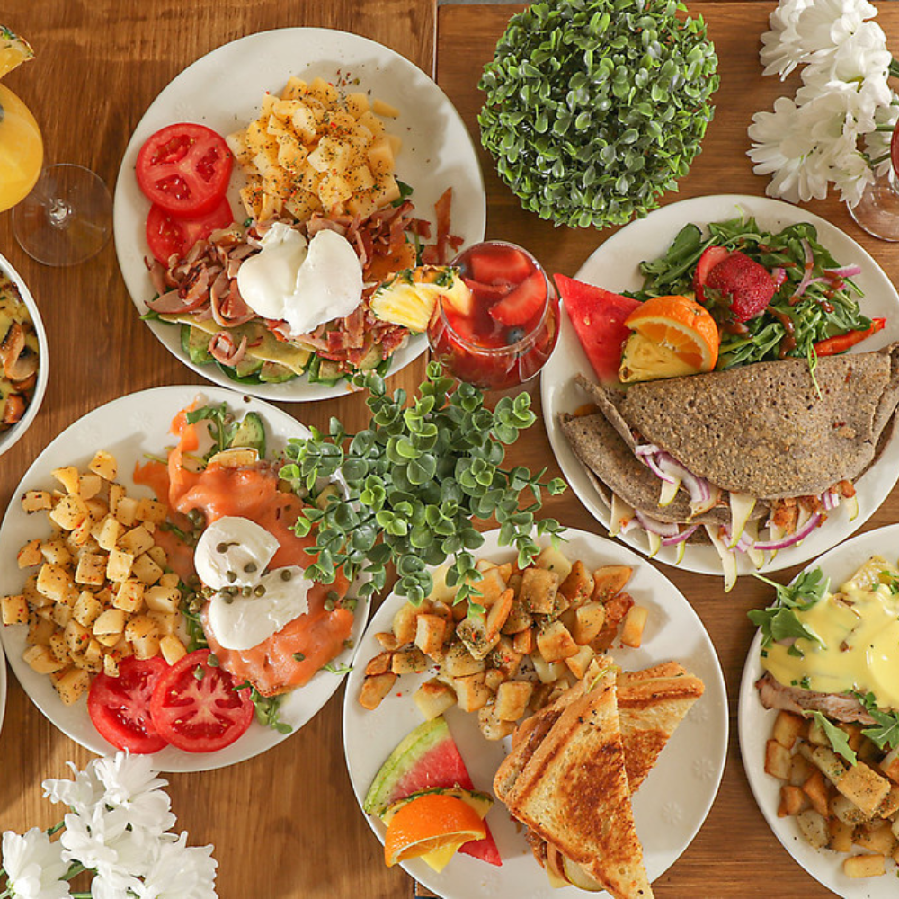 Breakfast and latte for 2 people - Dame tartine Montreal