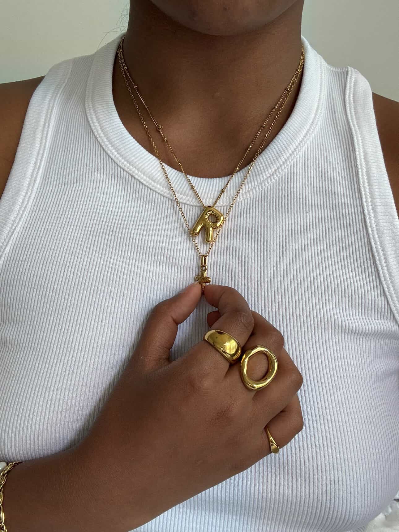 Collier croix martelé