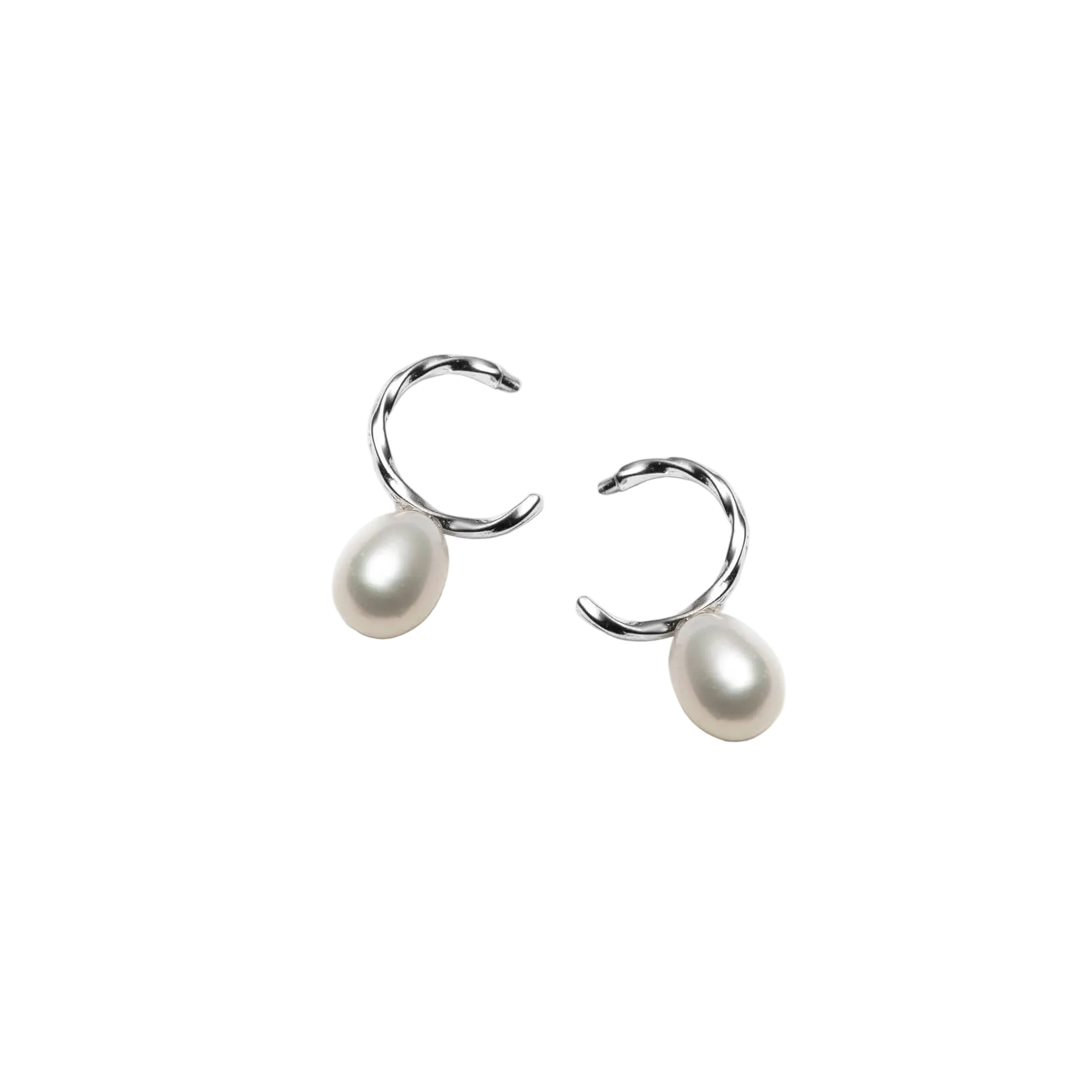 Boucles d'oreilles Créoles Perles Blanches - Élégance intemporelle et raffinement contemporain