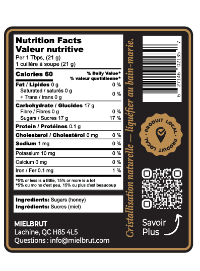 Miel de fleurs sauvages ambré de l'apiculteur