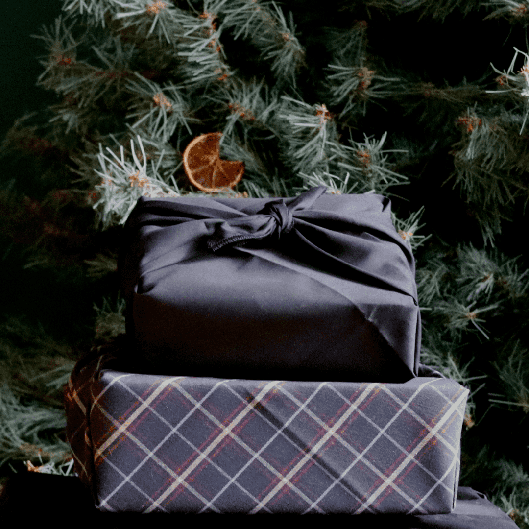 Emballage réutilisable Furoshiki - Noir