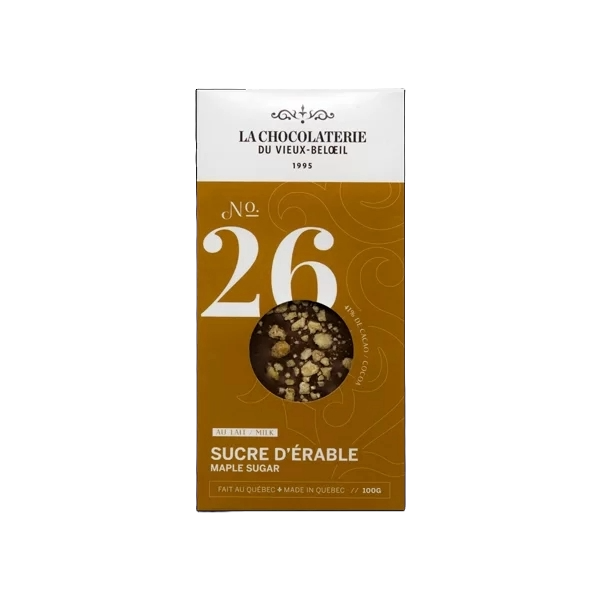 Tablette de chocolat - Sucre d'érable