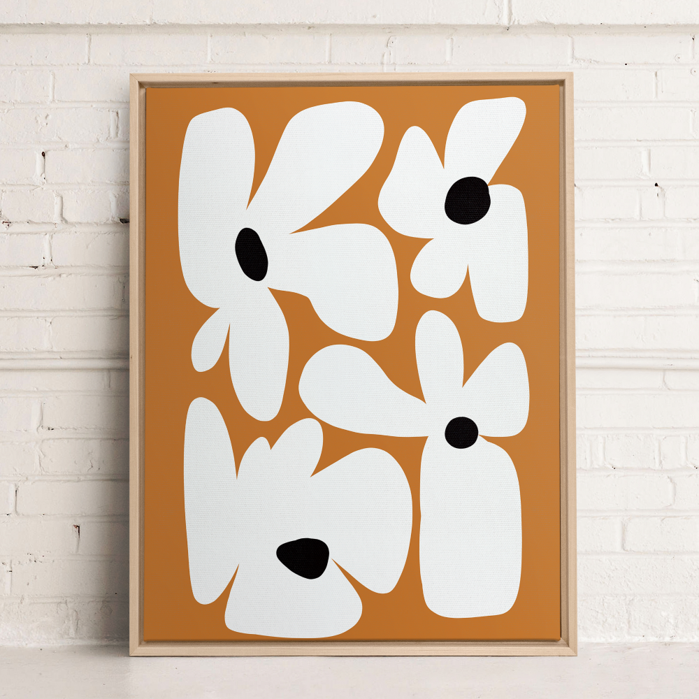 Fleurs larges - Orange