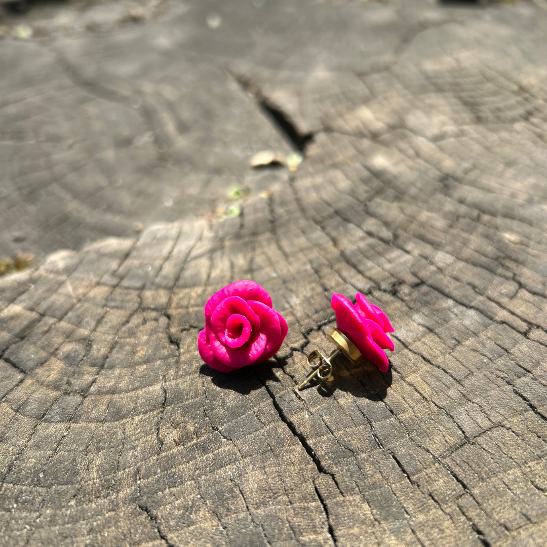 Boucles d'oreille Roses Passion