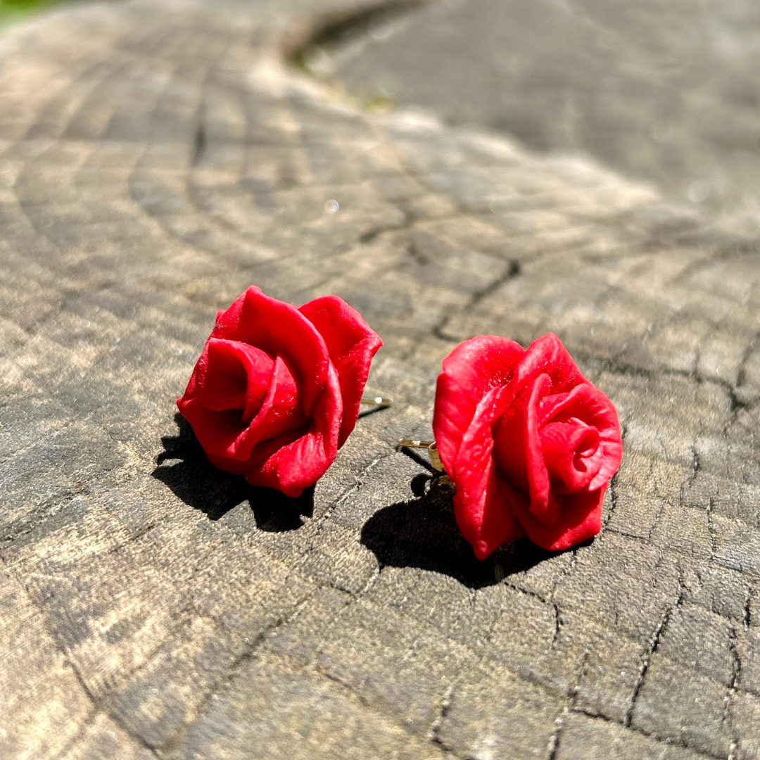 Boucles d'oreille Roses Passion