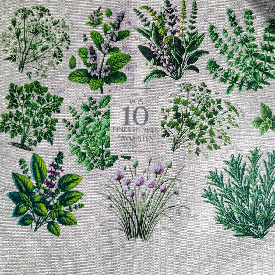 Tote Bag - Your 10 Favorite Herbs