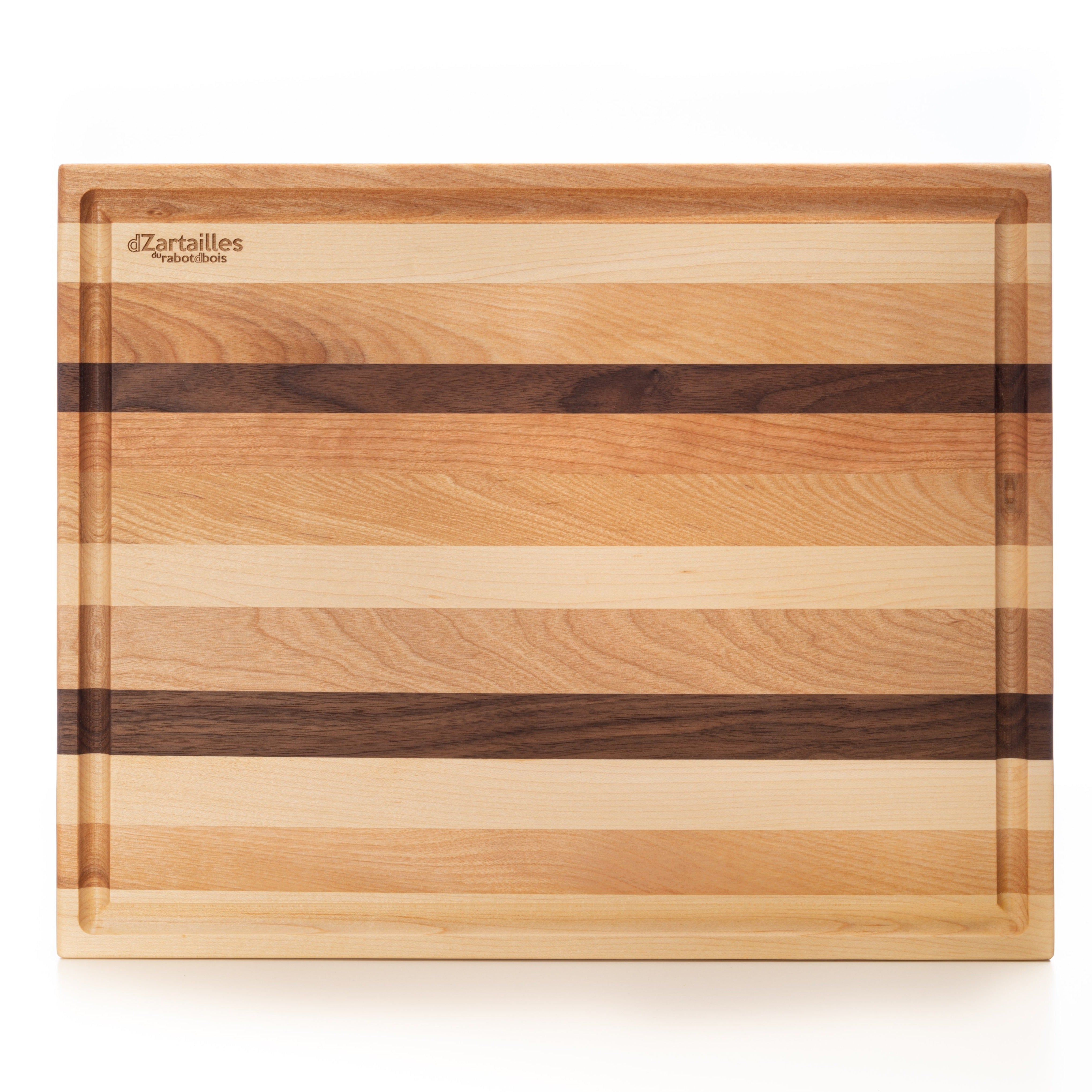 Wooden cutting board, the “D-Zartailles” with juice groove