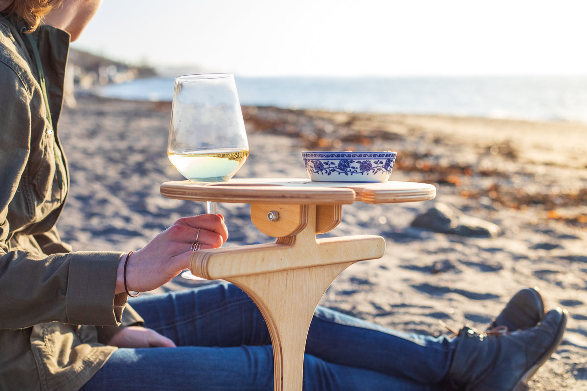 Kin-Bin plateau portatif extérieur pour verres et bouteilles