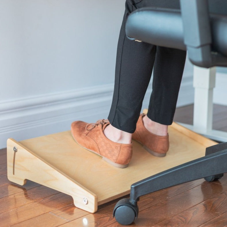 Repose pied inclinable en bois