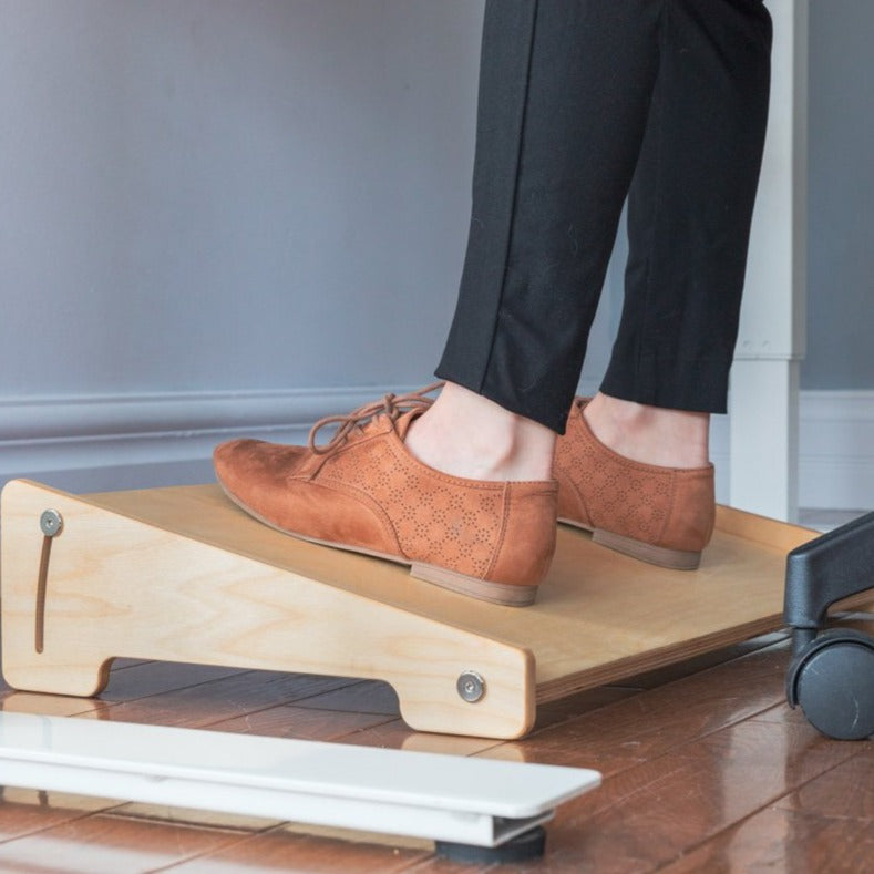 Repose pied inclinable en bois