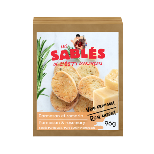 Boîte de p'tits sablés parmesan