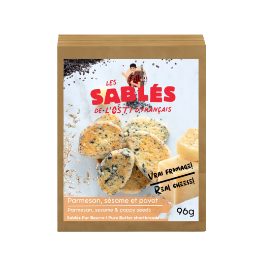 Boîte de p'tits sablés parmesan