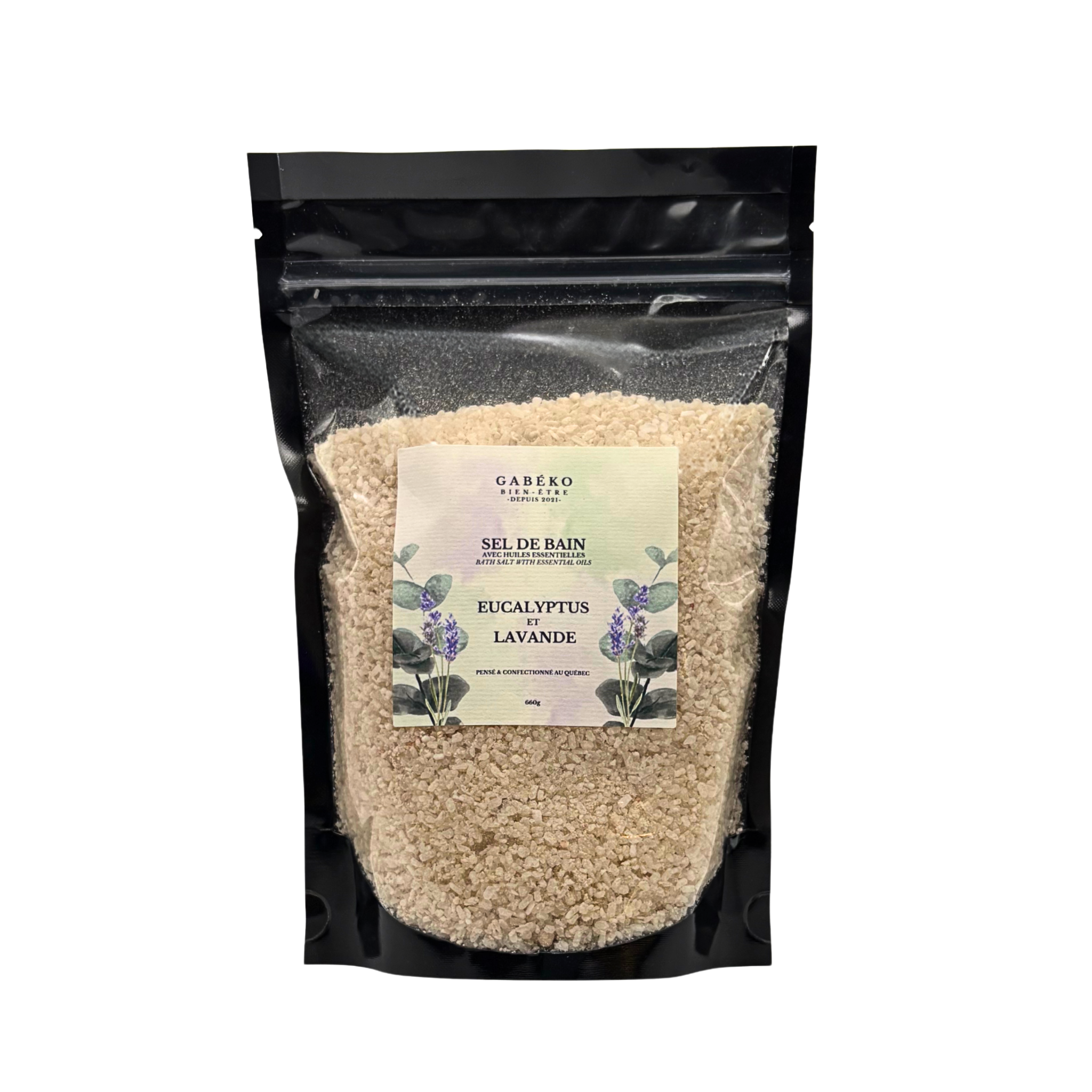 Sel de bain aux 3 sels - Eucalyptus et Lavande