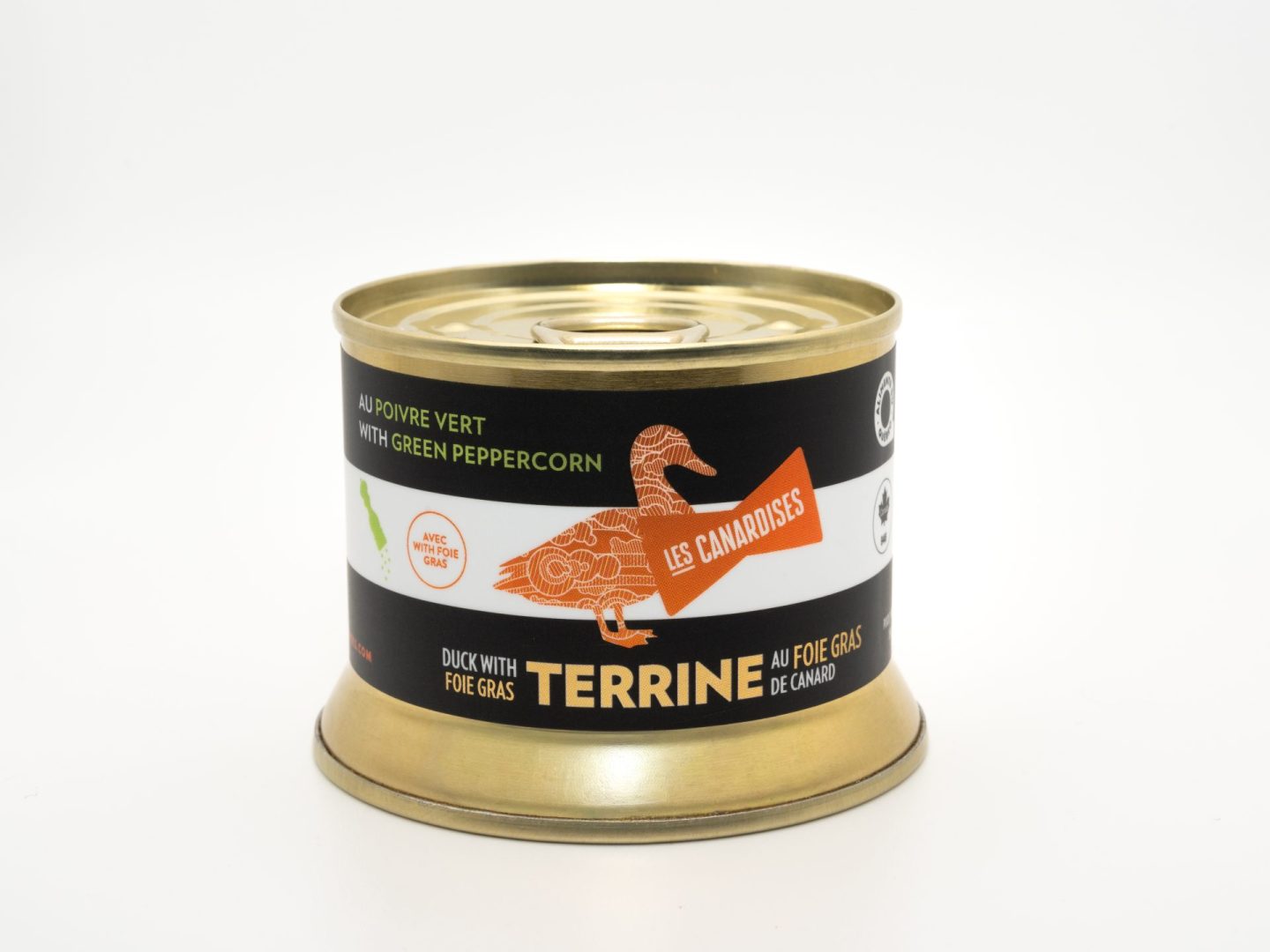 Terrine de magret de canard et foie gras au poivre vert