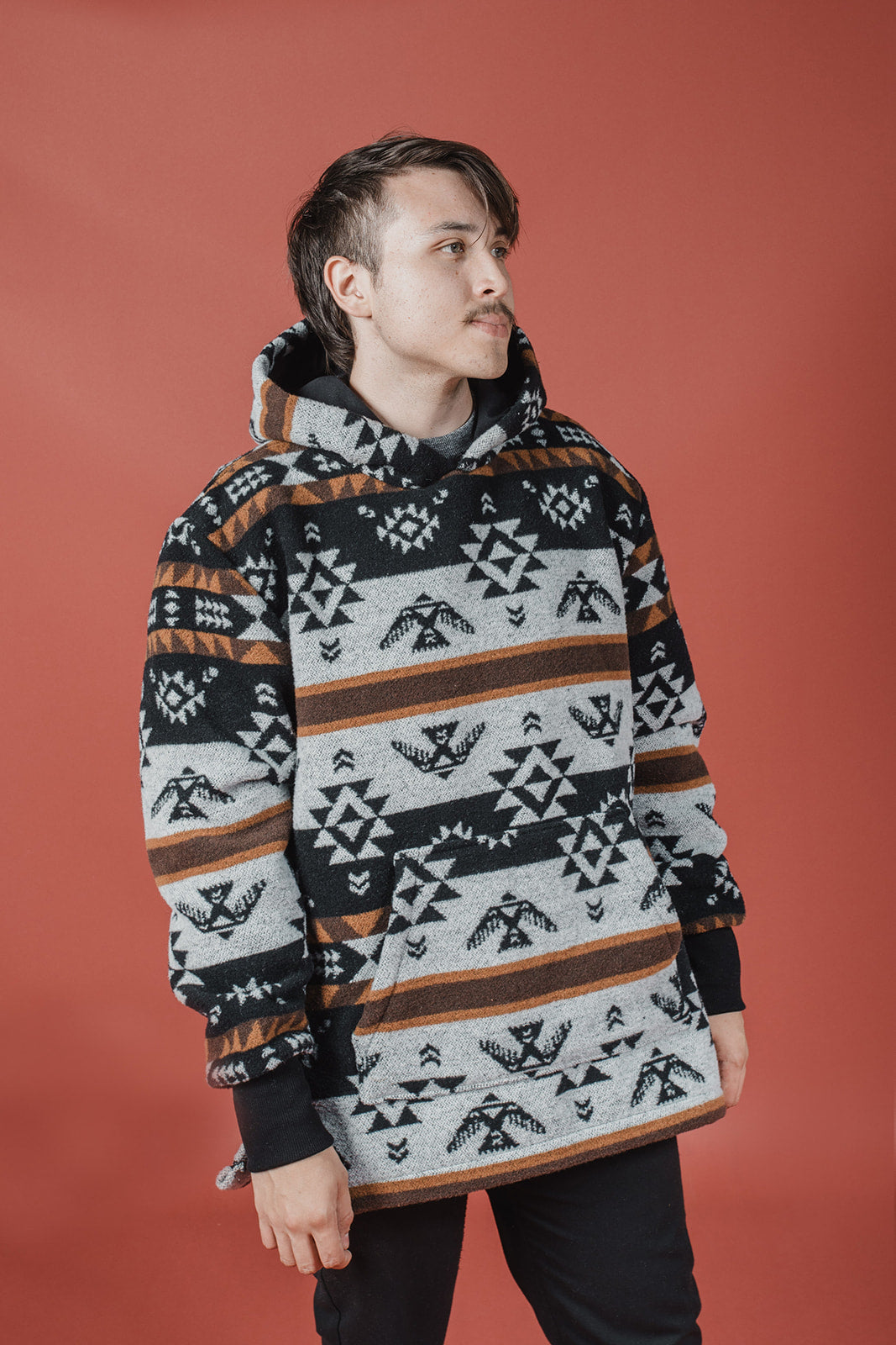 Hoodie Poncho Thundebird