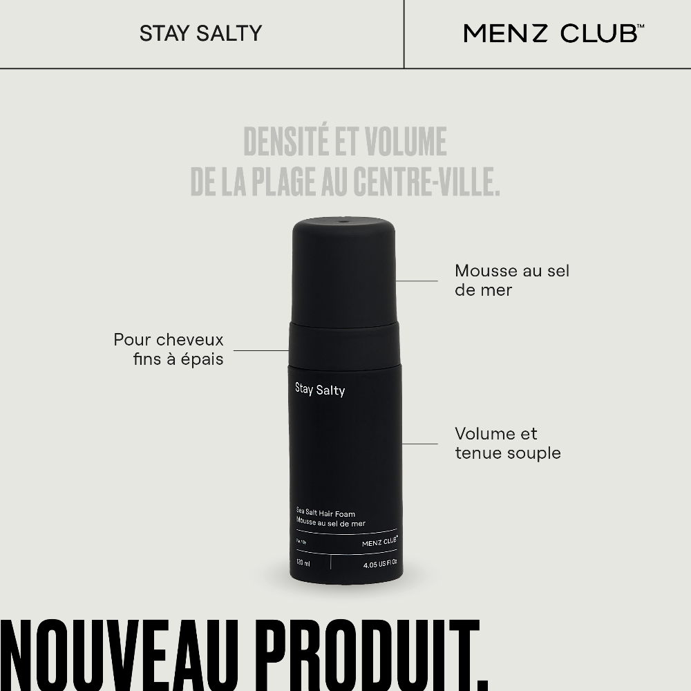 Mousse capillaire volumisante au sel de mer