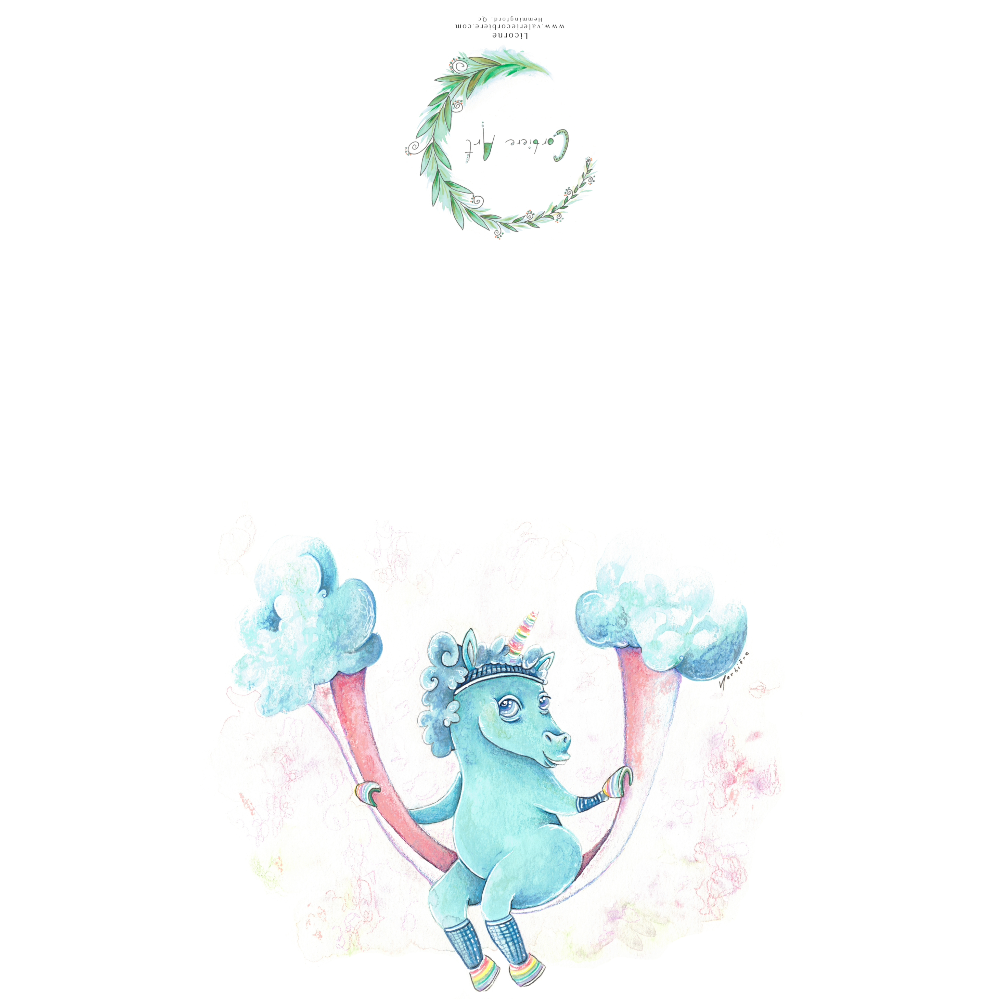Carte de souhaits - Licorne
