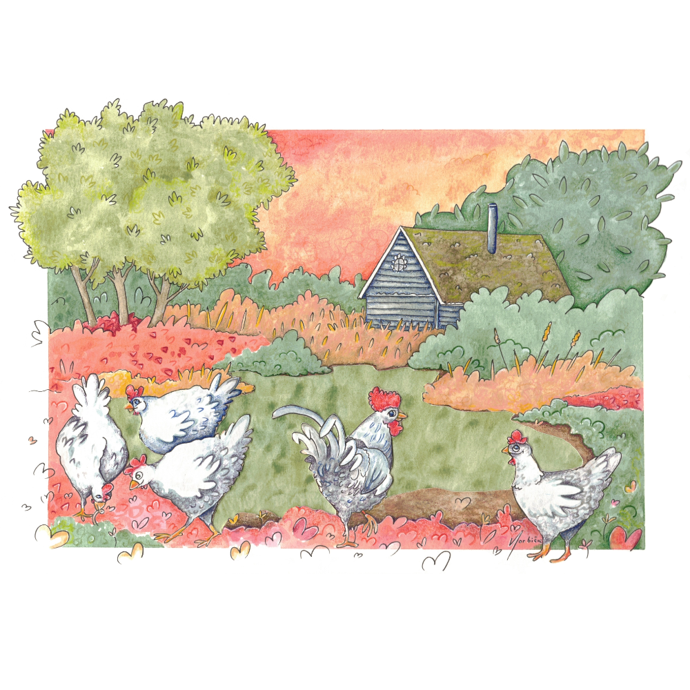 Carte de souhaits - Shana poule