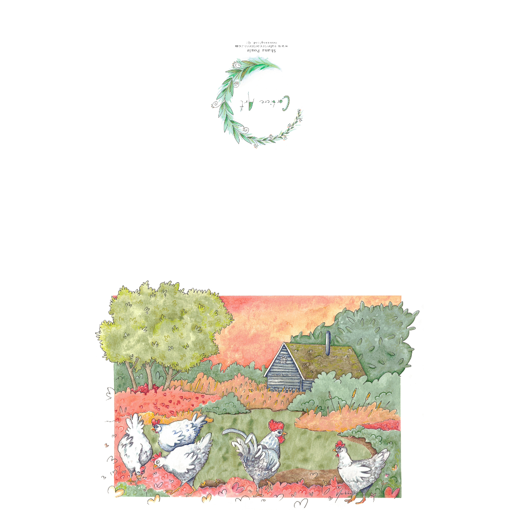 Carte de souhaits - Shana poule