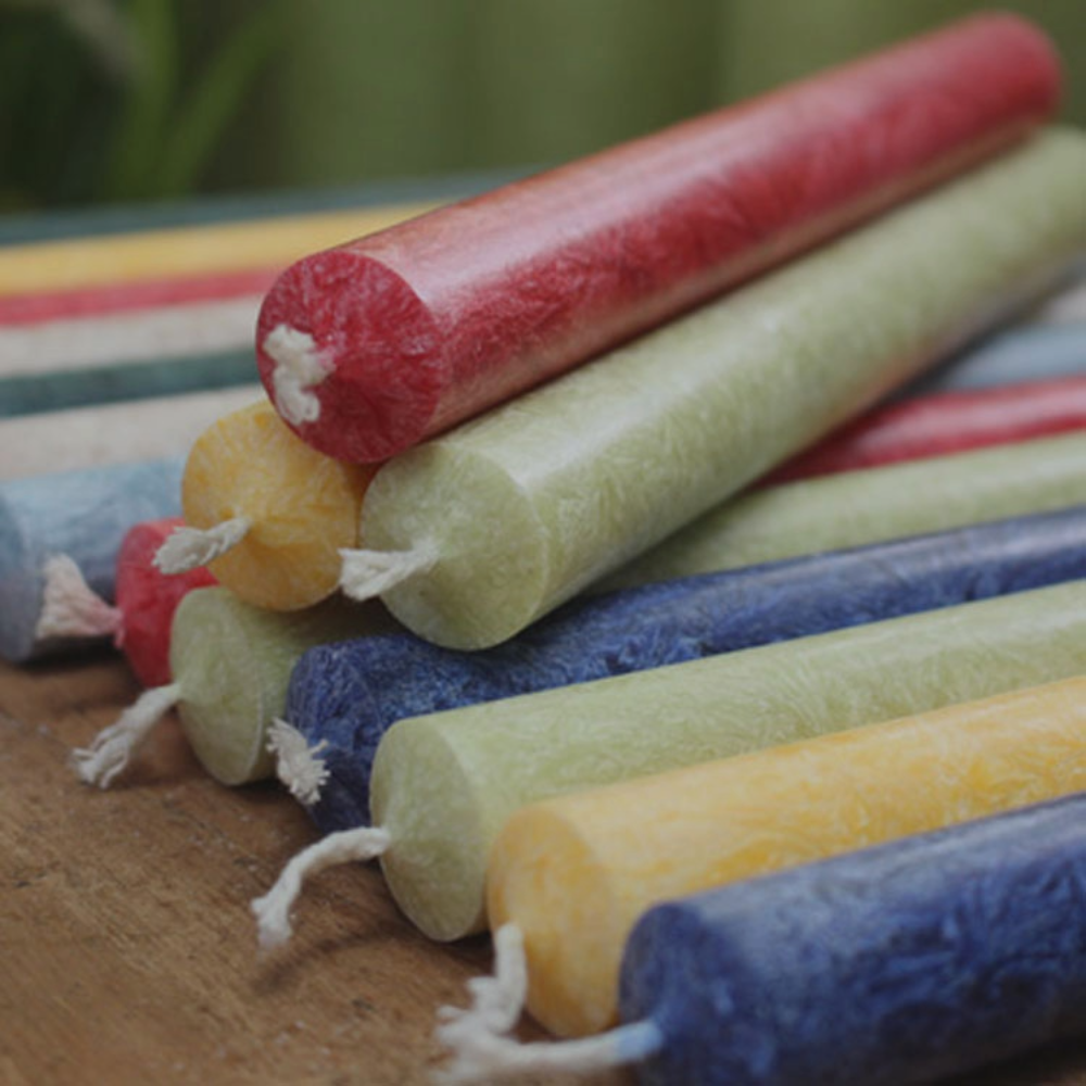 Bougie cylindrique en cire végétale